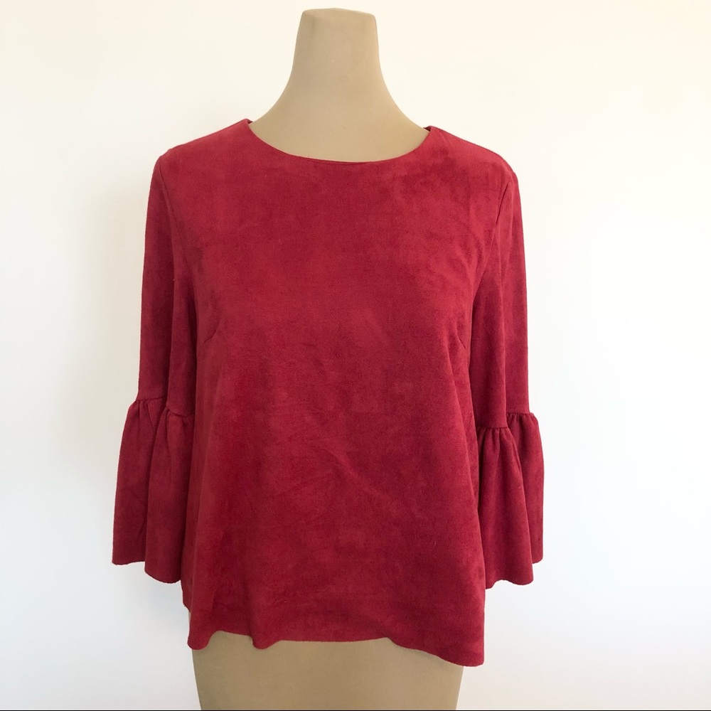 {Oxford Sunday} Suede-Feel Top
